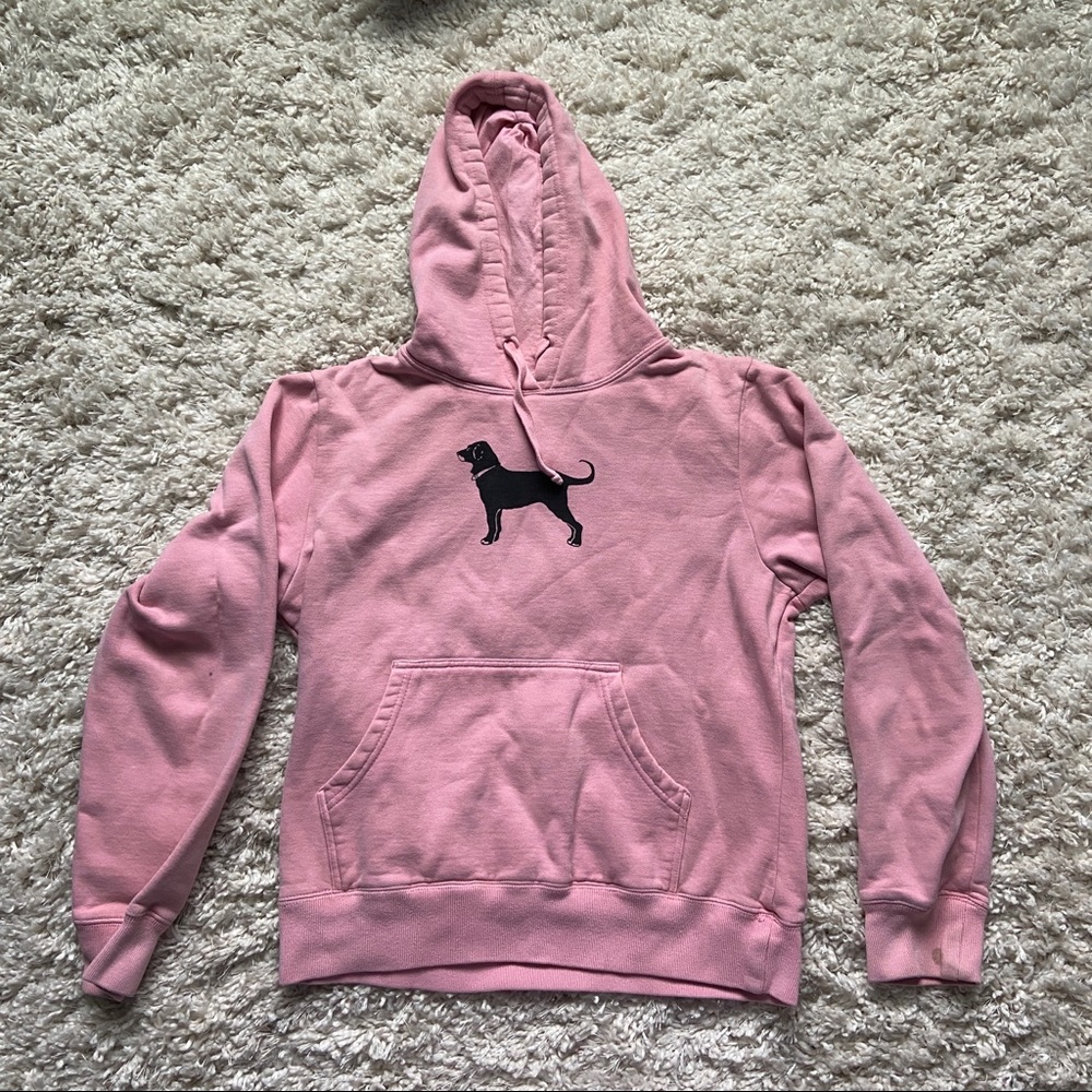 The Black Dog light pink hoodie